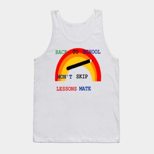 Back to School Lessons illustration on White Background Tank Top